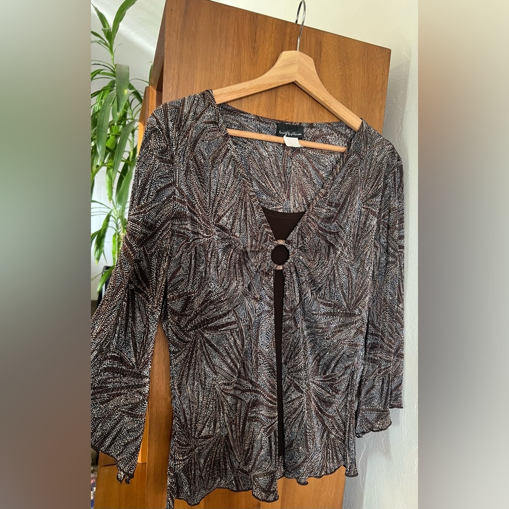 Brittany Black 3/4 Sleeve Blouse